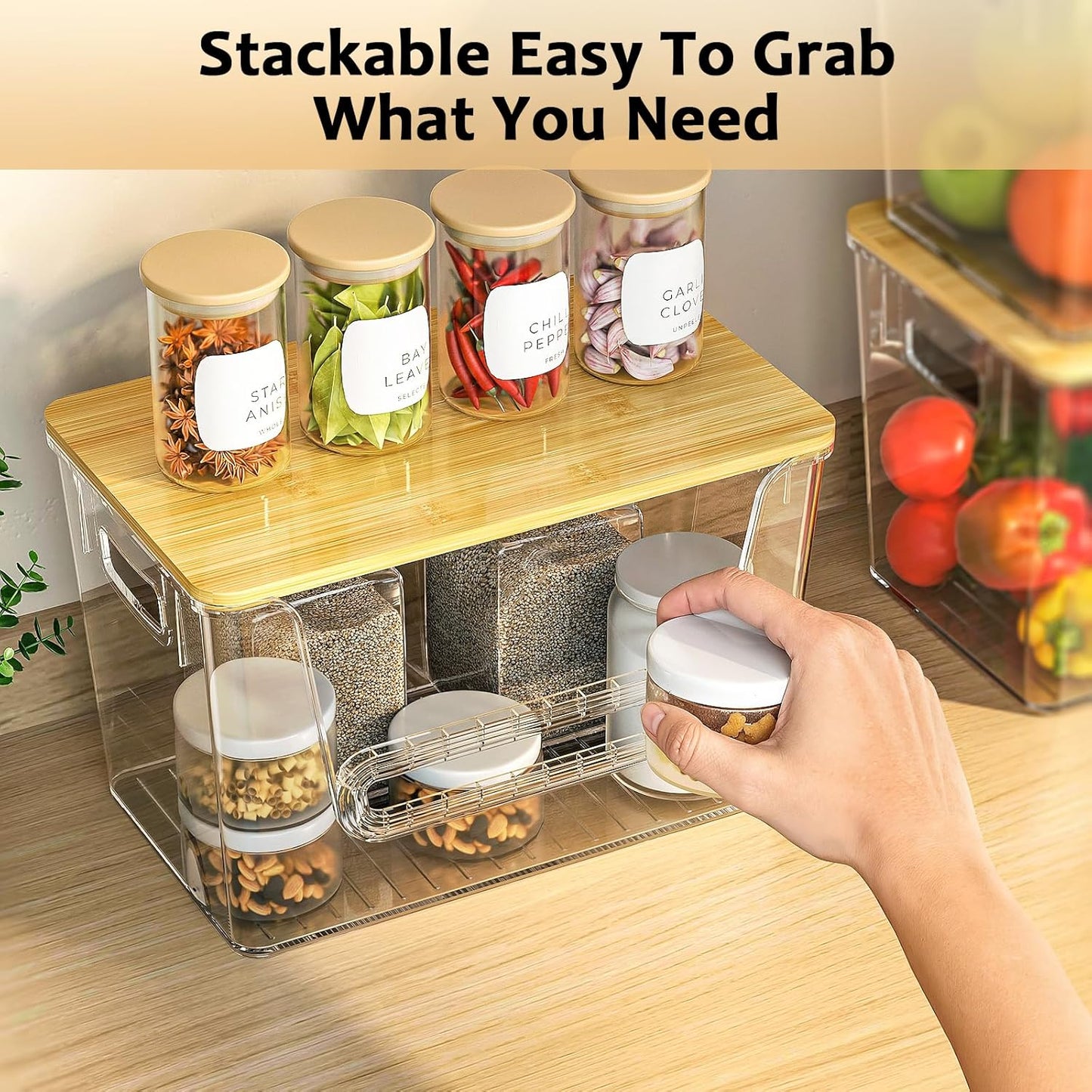 Delamu 2 Set Pantry kitchen organizer