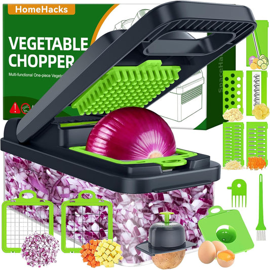 HomeHacks Vegetable Chopper & Vegetable Cutter, 12 in 1