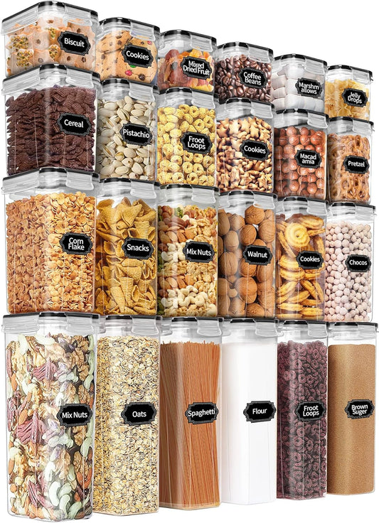 PRAKI Airtight Food Storage Containers Set with Lids - 24 PCS, Kitchen organizer